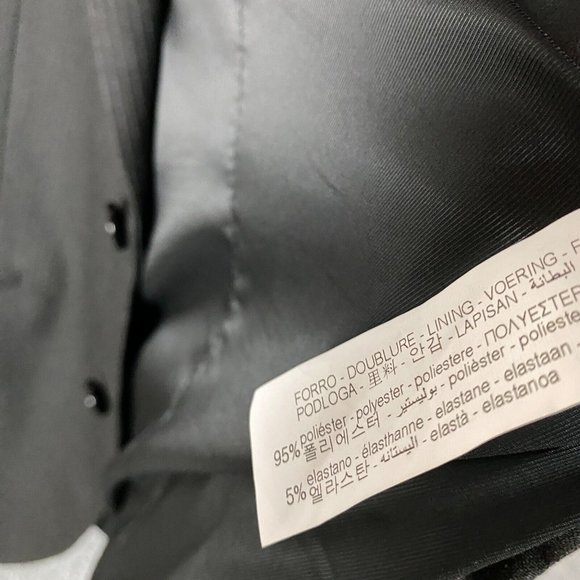 Zara Blazer Men's Size 42 Striped Black Polyester Blend 2 Buttons Formal - Picture 10 of 10